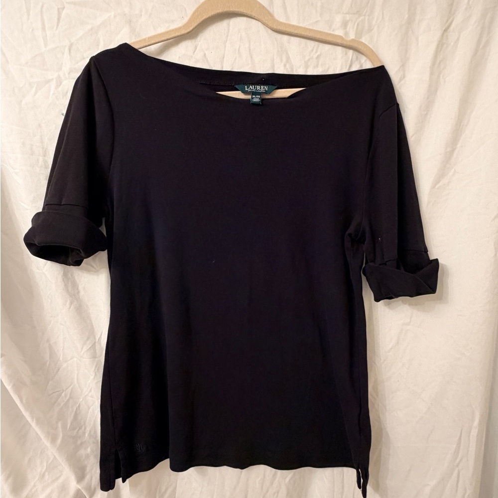 Ralph Lauren Women's Black Short Sleeve Top